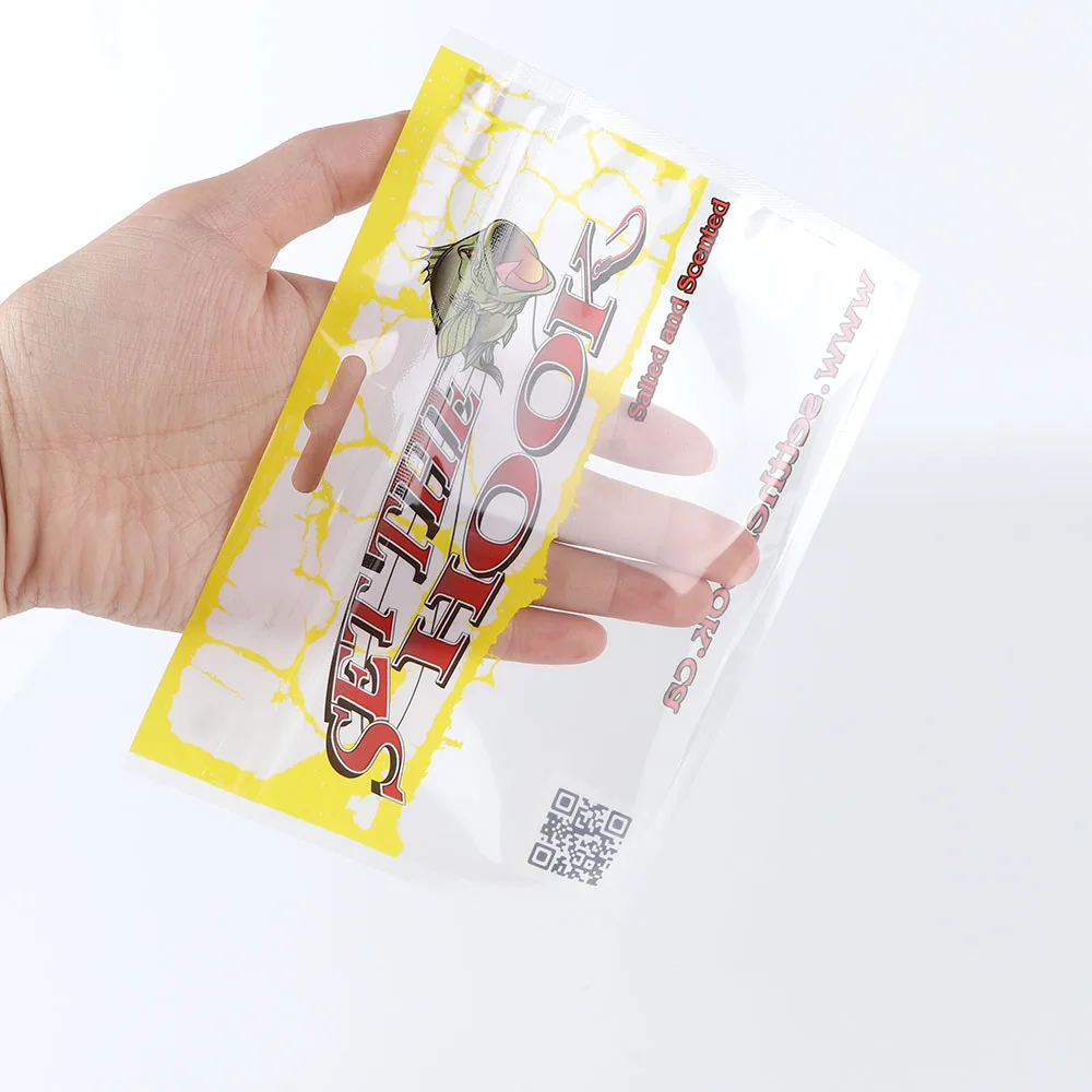 Custom Printing Plastic Fishing Lure Factory Price Clear Windows For Fish Baits Packaging Bag