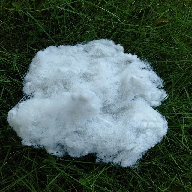High quality Polyester staple fiber 20D Denier Solid white Vikohasan Manufacturer synthetic fiber and GRS recycled polyester fib