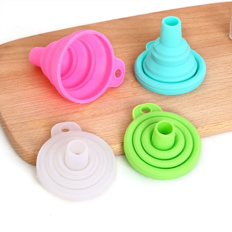 2023 новейшие кухонные принадлежности силиконовая Складная воронка переносная телескопическая длинная Шейная