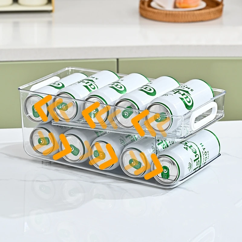 Kitchen Soda Drink Can Dispenser For Refrigerator Freezer Fridge organizer and Storage