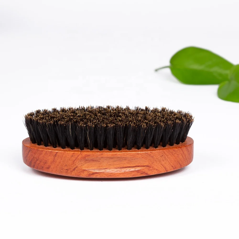 Превосходная Мужская щетина кабана, щетка для распутывания бороды, щетка из розового дерева с пользовательским логотипом