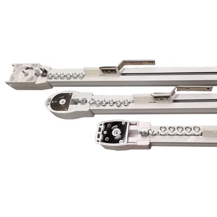 Smart Home Curtain Track Rail Remote Control  90  135 degree U Type  L Type window  silent electric Curtain curved Track