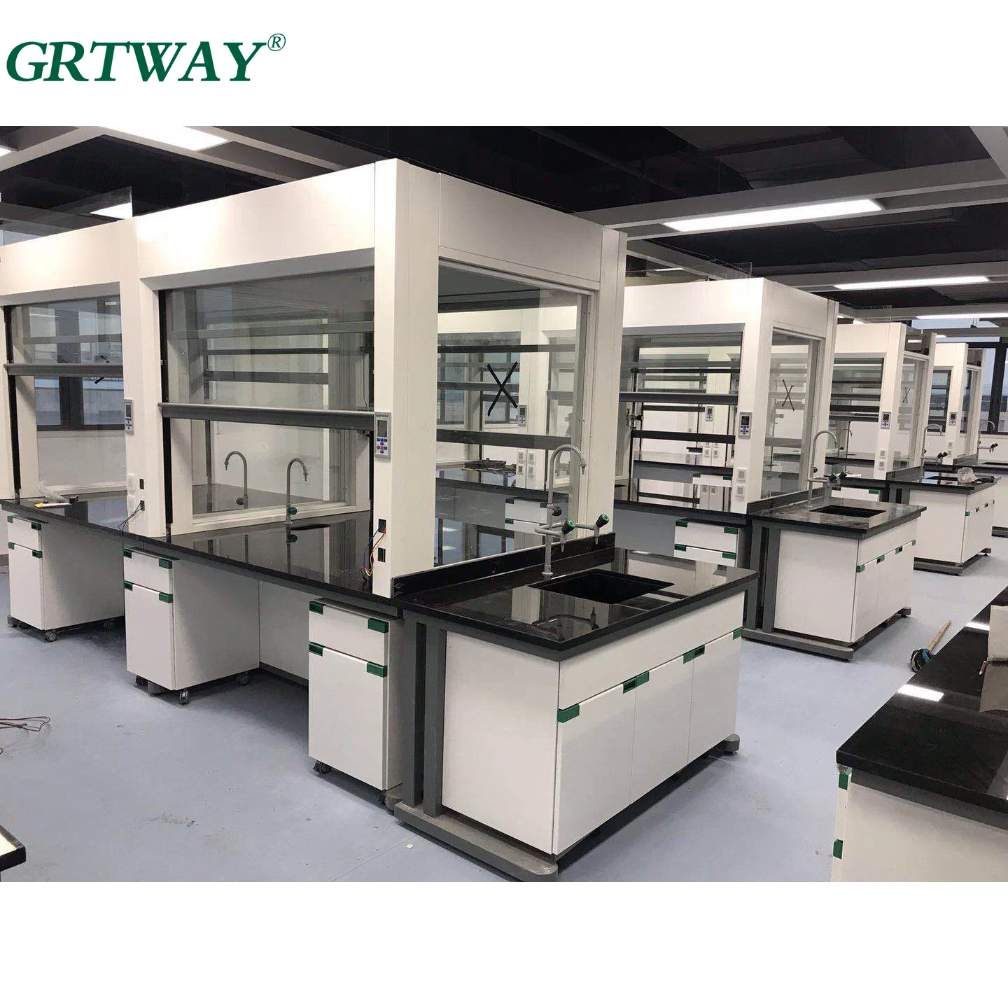 LAB050 Laboratory Benches and Cabinets with Chemical Resistance Counter Top Laboratory Furniture