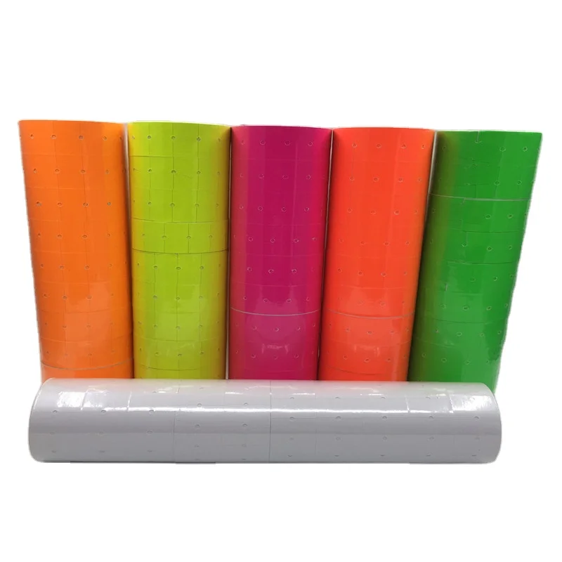 Colorful Tags Labels Refill MX-5500 Gun Markdown Price Sticker,  8 Digits EOS Price Tag Gun 500 White With Red Lines