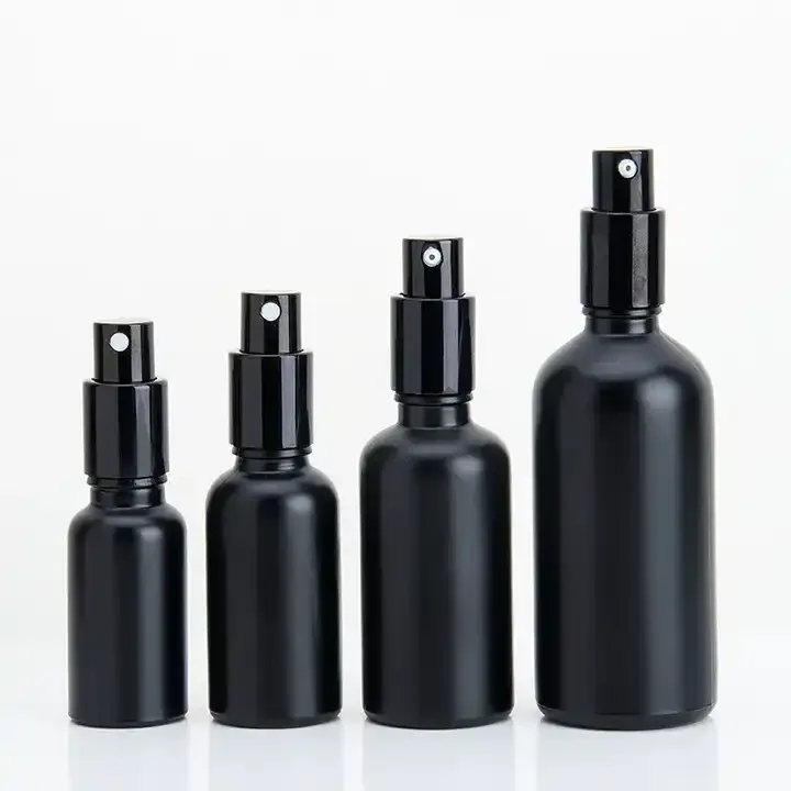 5ml 10ml 15ml 20ml 30ml 50ml 100ml Black Color Glass Mist Spray Bottle With Fine Mist Head Atomizer Perfume Bottle For Cosmetic