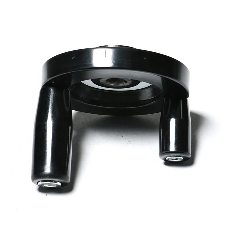 Customized Plastic Bakelite Double Handle Inner Wave Handwheel For Machine