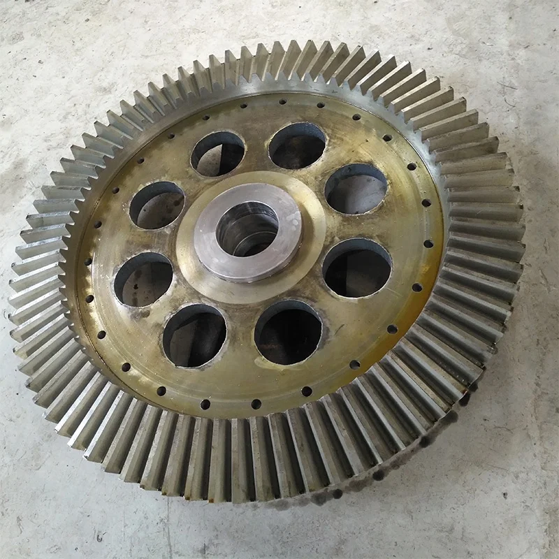 cnc lathe machining forged steel coal mill double helical gear custom pinion spur bevel gear