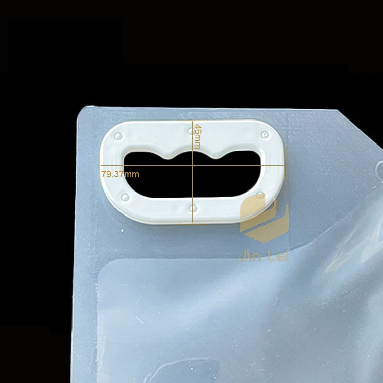 3L 5L Food-grade PET type Transparent Factory Customized catering use Big sizes Nuzzle Pouches Plastic Handle
