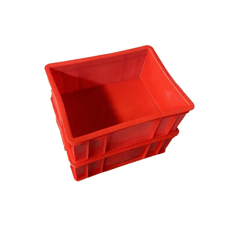 Wholesale Euro Multi Color Industrial Stack Moving Plastic Storage Parts Bins Box with Handle for Warehouse Transport
