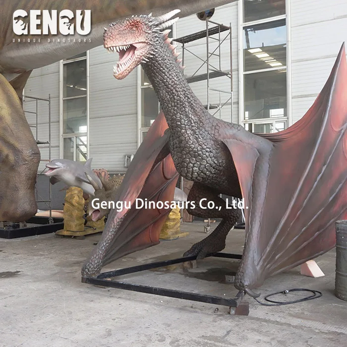 Handmade Waterproof 3D Animatronic Chinese Dragon Head