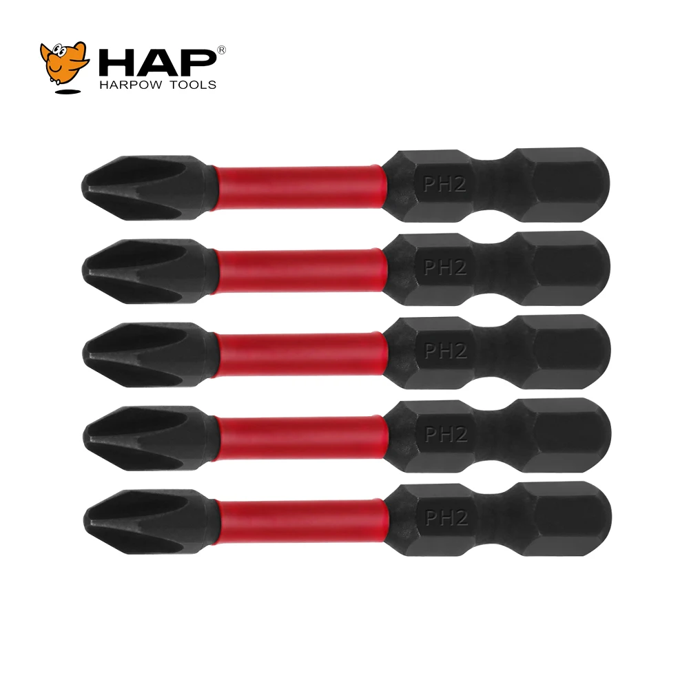 Hand Drill Bits Phillips Head Taiwan S2 Material 50MM Impact Screwdriver Bits With Red Color Ring