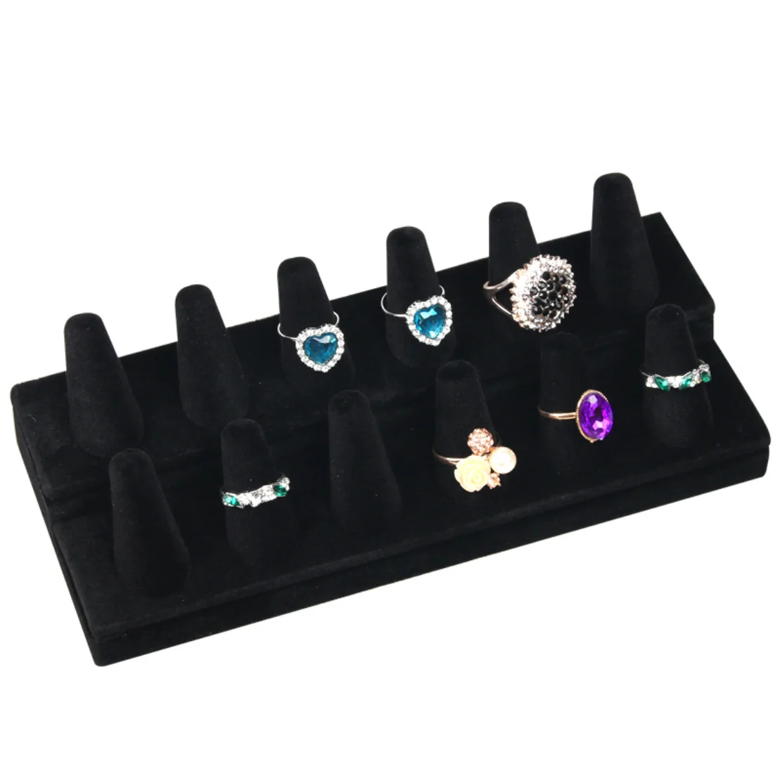 12 18 resin flocking ring display tray  jewelry ring display ring stand jewelry display set