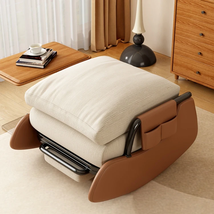 Modern hot selling wood furniture leisure lounge living room sofa fabric rocking chair