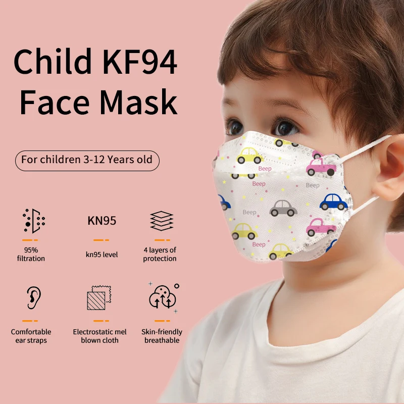 Пользовательские одноразовые печатные Мультяшные персонажи 4ply Корея kf94 Детские маски