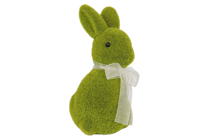 New Arrival Bunny Easter Decoration Plush Long Ears Black Eyes Yellow Easter Rabbit Bunny Ornament