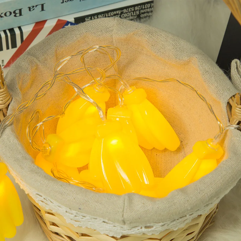 Decorative string lights plastic Lemon Watermelon Banana fruits holiday lighting for home decoration