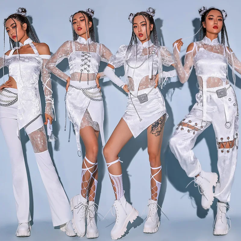 Korean Dance Team Uniform Jazz Dance Uniform Female Gogo Bar DJ Performance Clothing Set Stage Dance Wear