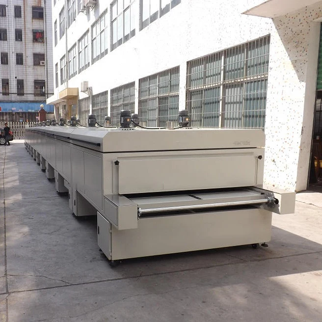 Tunnel dryer for garments curing color fix Germany heating pipes high efficient conveyor mesh belt dryer