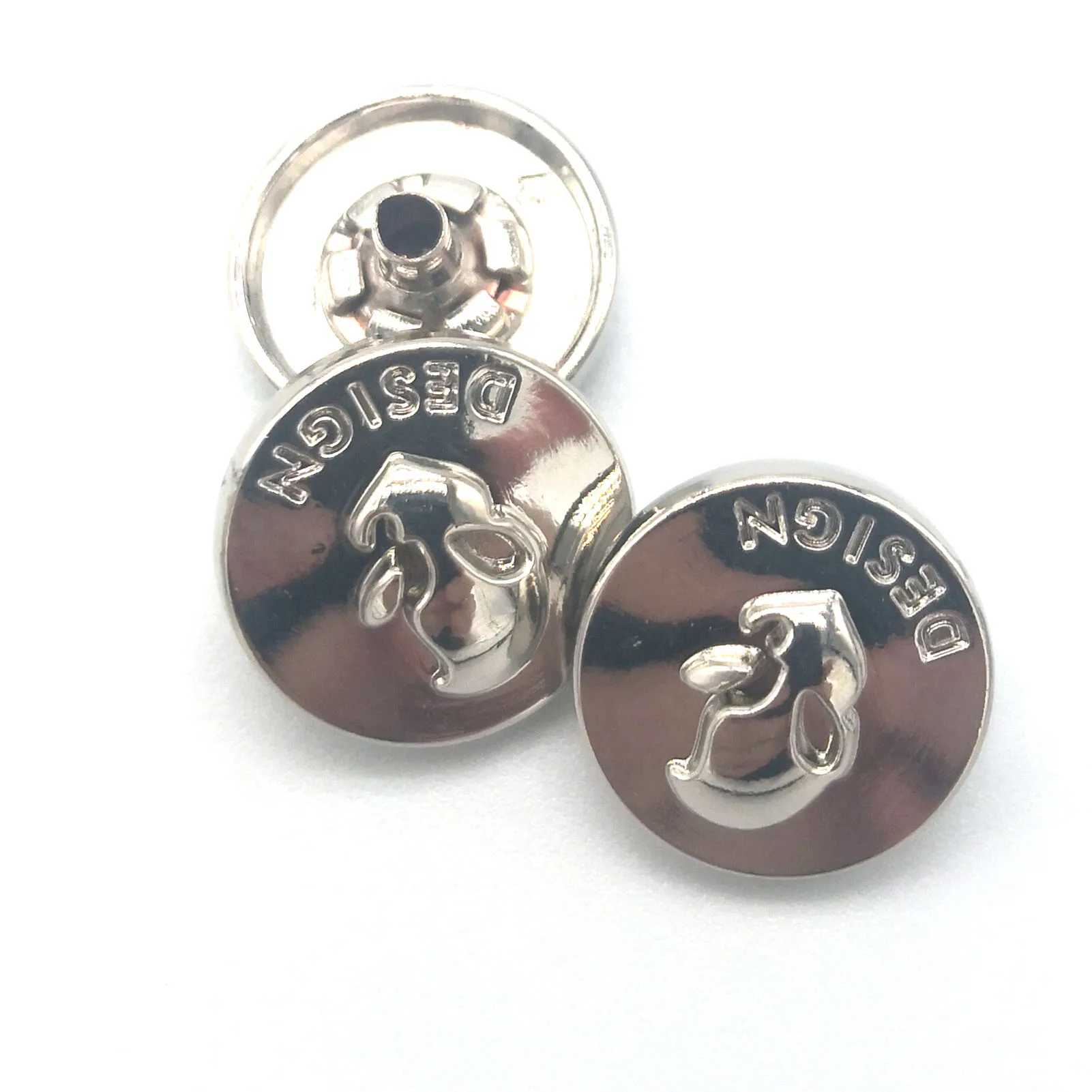 Custom metal clothing button manufacturer snap metal button with logo