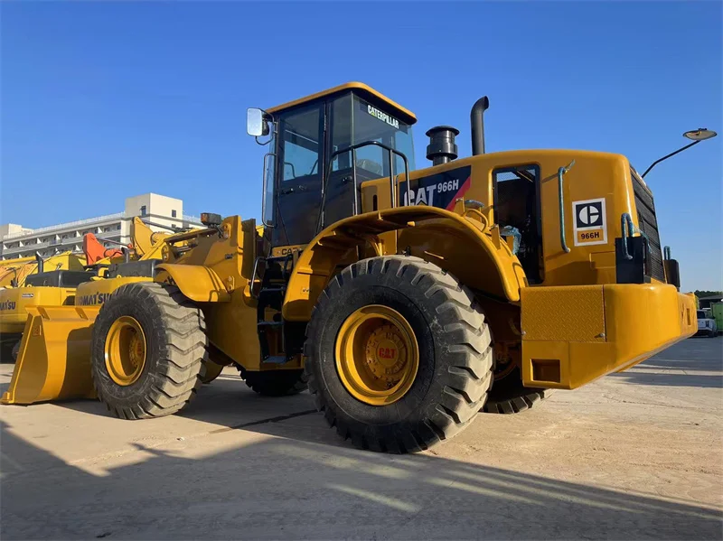 Подержанный колесный погрузчик CAT 966H готовый к работе использованный гусеничный 966 фронтальный продажа