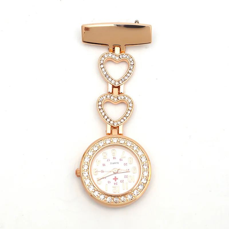 Nurse Watch with Second Hand stainless steel Classic Nurses Doctors Paramedic Tunic Lapel Pin-on Brooch Quartz Fob Watch