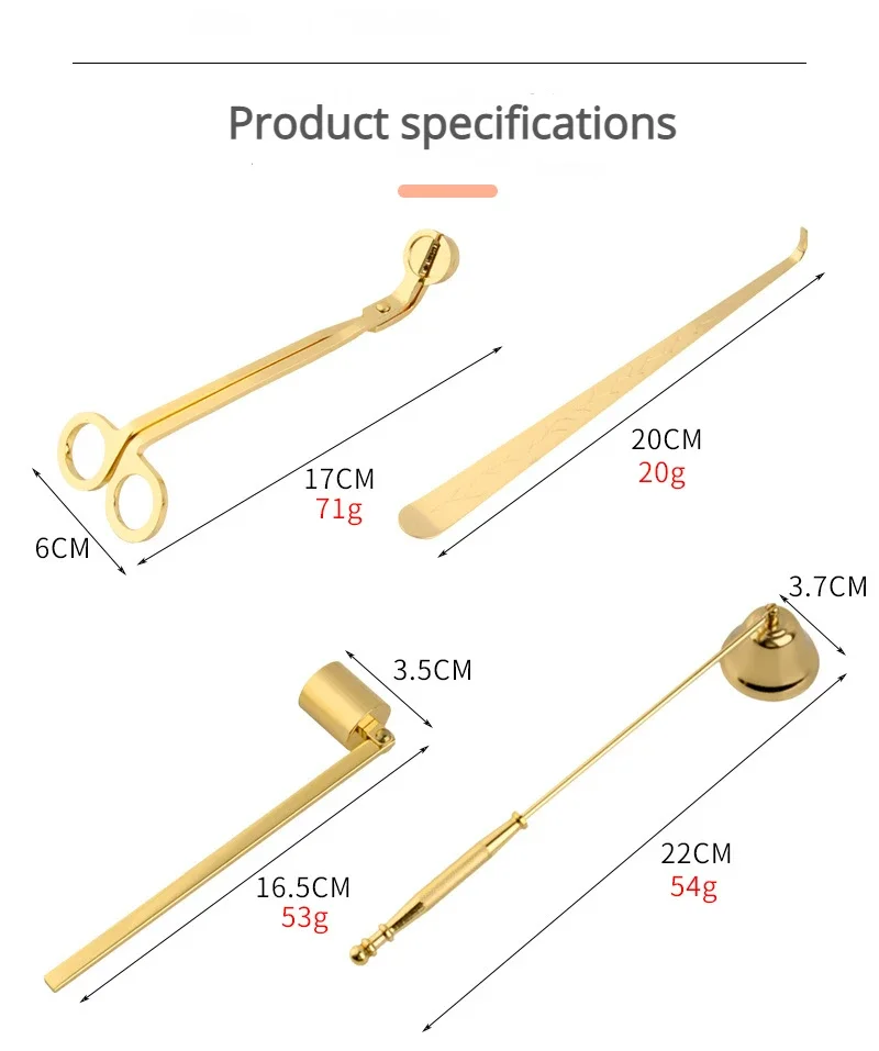 Engraved Stainless Steel Wholesale Bulk Custom Lighter Snuffer Black Candle Tool Wick Trimmer