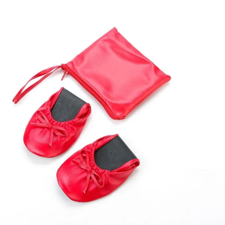 customer OEM logo after party ballet flats folding casual+ shoes