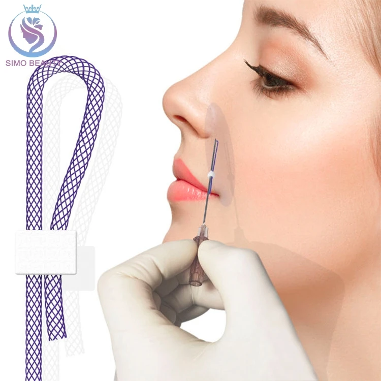 Facial lifting thread lift medical Facelifting 3d\/4d PDO 3d 4d cog absorbable for wholesales