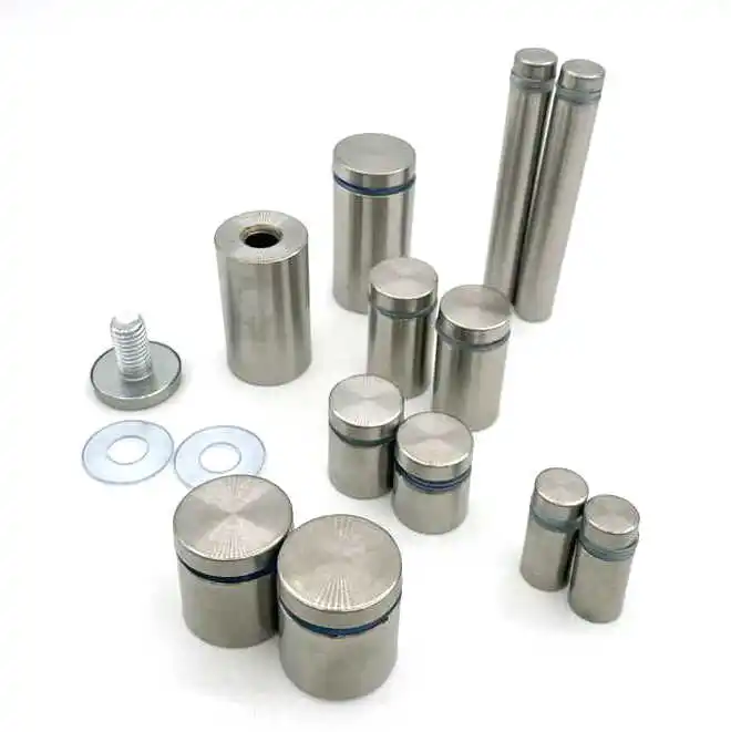 Metal Wall Mounted Standoff Pin Bolt Solid Hollow Stainless Steel Aluminum Sign Screw Standoff Glass Spacer