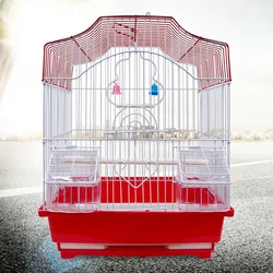 2022 HOT selling  Low MOQ OEM birds cage with plastic trays metal parrot bird cage animal cages
