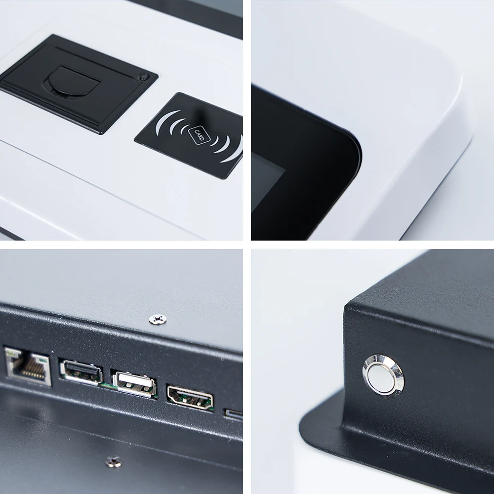 Customized 23.8 Inch Window OS I3 RJ45 Ethernet Automatic Touch Screen Self Payment Ordering Kiosk In Restaurant Checking