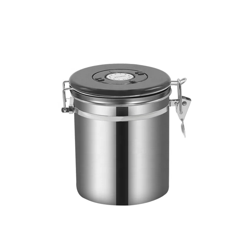 Nibu wholesale food container 304 Stainless Steel Seal Can Sealed Coffee Beans Can Stainless Steel Vacuum Seal for Home Office