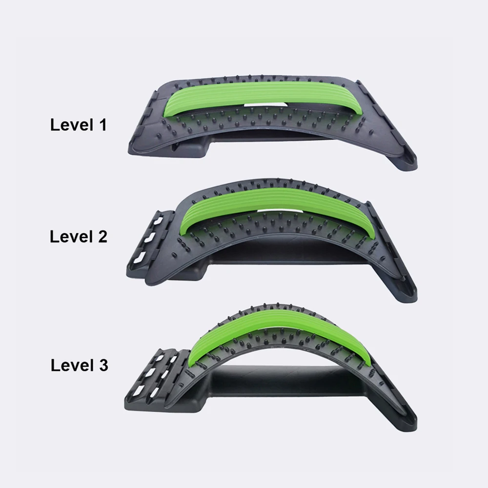 Multi-level Cracking Device Spine Back Stretcher Adjustable Back and Neck Stretcher Lumbar Back  for Herniated Disc Sciati