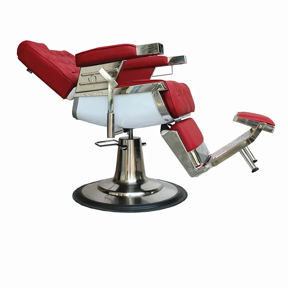 High Quality Hair Salon Red PU Leather Relining Barber Chairs For Barbershop