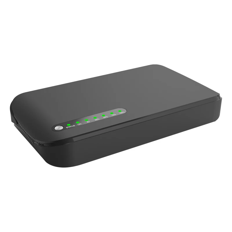SKE Mini DC UPS 20000mAh LiFePO4 5000mAh*4pcs DC Output 5V 9V 12V POE 24Vdc Mini UPS 18W with Type-C for WiFi Route