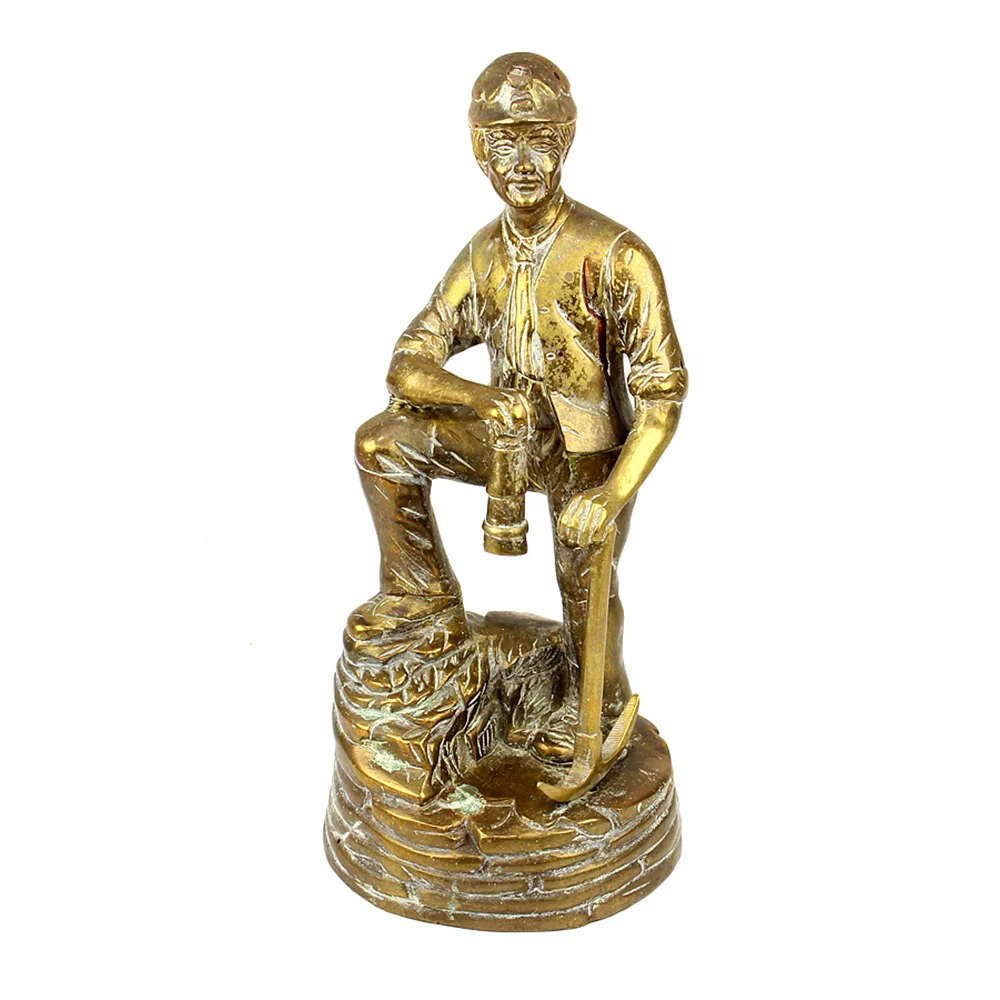 SLS/SLA/SLM 3D Printing Service for Miner Statue very nice figurine brass color approx 12-14 inches tall