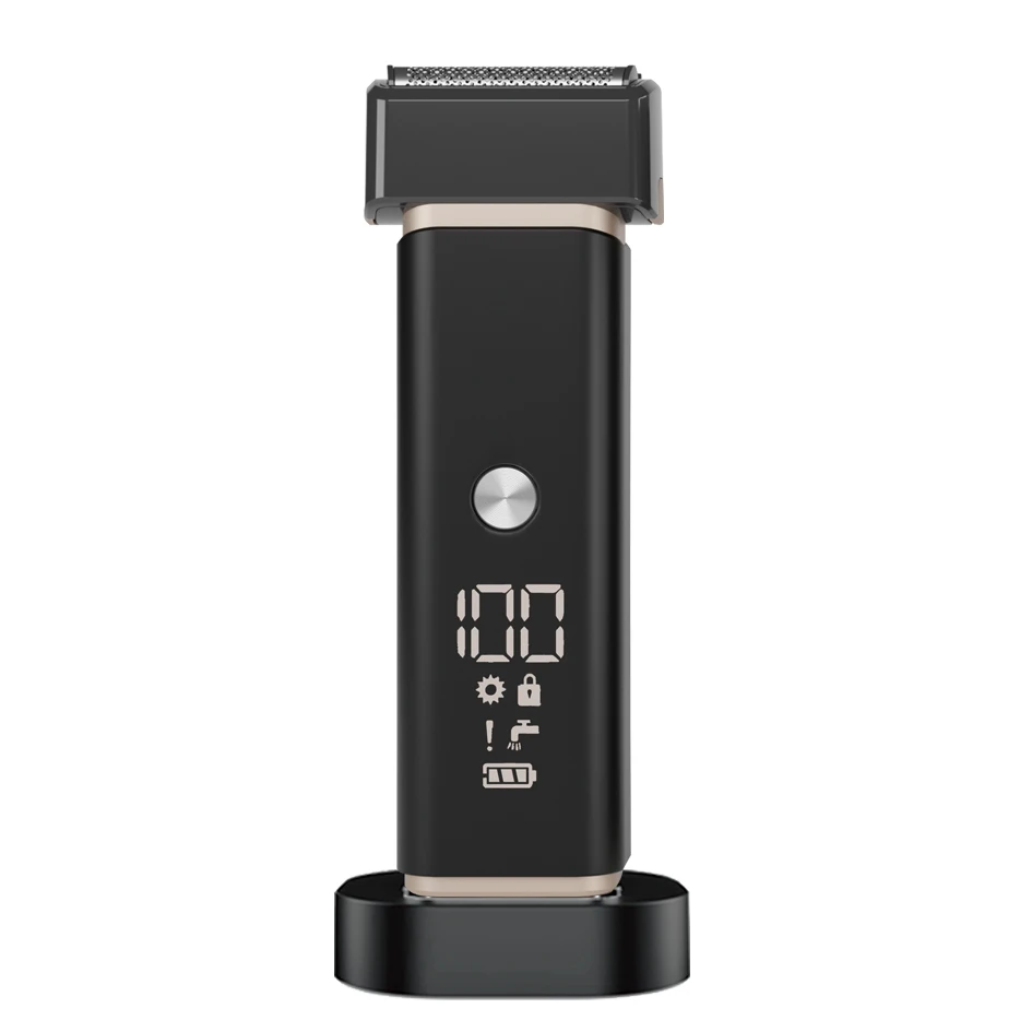 Professional Man shaver skin care blade razor for men big LED screen beard trimmer reciprocating twin blades beard shaving  tool