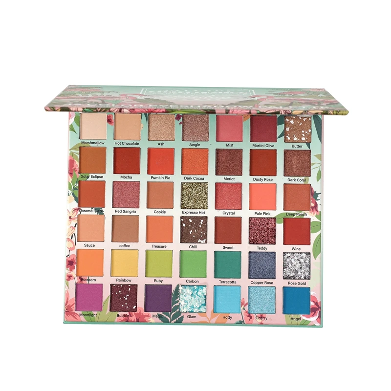 Информация о поставщике прямую цену Блестки для макияжа 42 цвет Фламинго узор тени для век частная этикетка для палитры теней для век