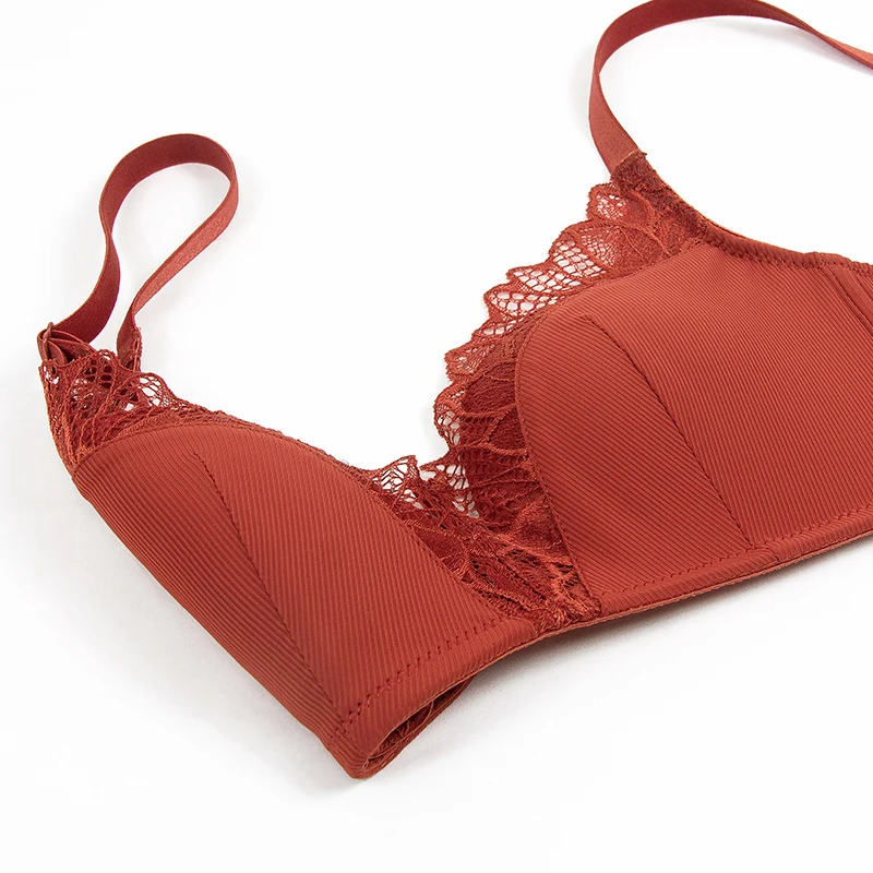 Top Quality Nice mixed Pure sexy breast without bra Color Wire free Seamless Bra