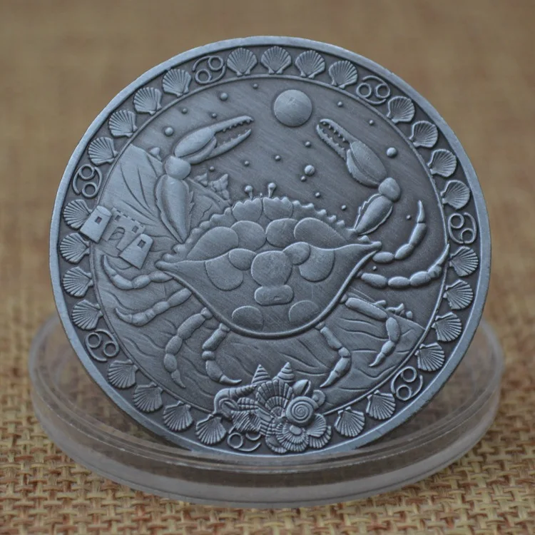 12 Constellation Commemorative Coins Aries/Taurus/Gemini/Cancer/Leo/Virgo/Libra/Scorpio/Sagittarius/Capricorn/Aquarius/Pisces