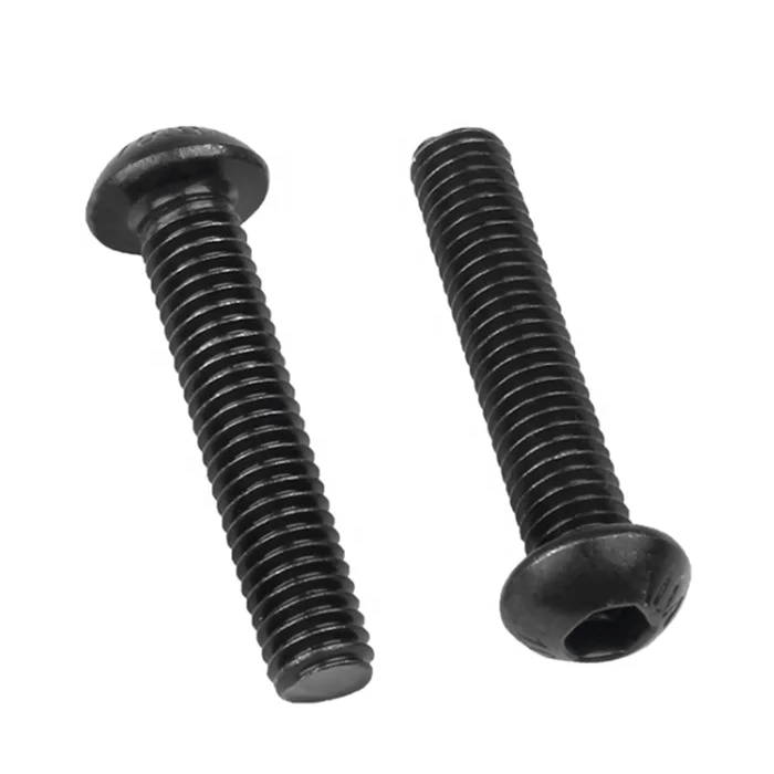 CS black SS black ISO 7380 Button Head Screws Hex Socket Machine Screws