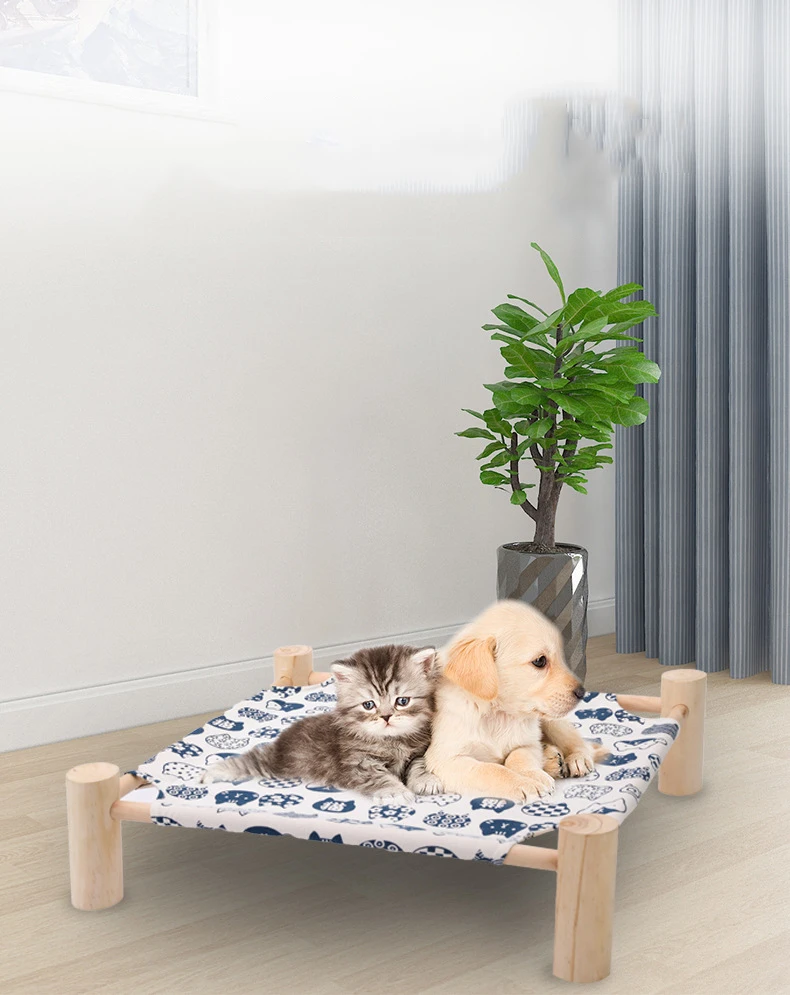 Manufacturer Wholesale Moisture-proof Removable Dog Bed Elevated Wooden Frame