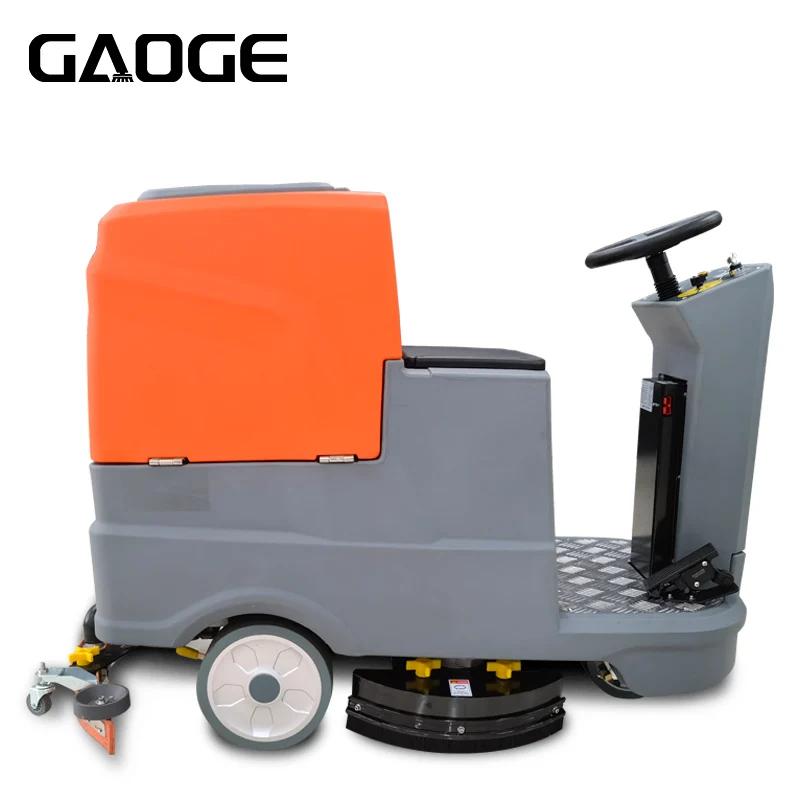 Gaoge F660 Super Clean Ride On Floor Washing Machine Vacuum For Warehouse Workshop Drive Floor Scrubber Cleaning Machine
