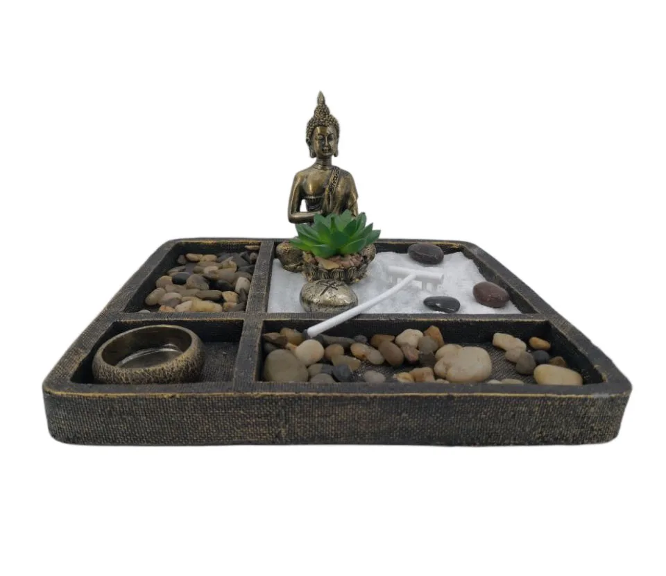 Resin Home Decoration Japanese Zen Tabletop Decoration  Zen Garden Kit  Zen Decor