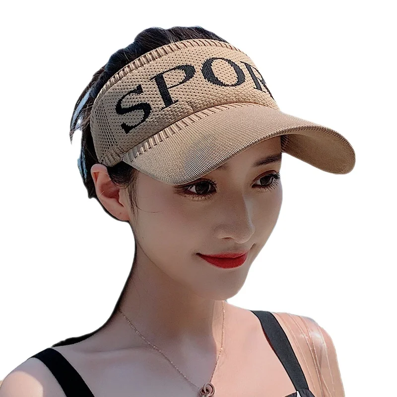 Дизайнерский козырек модная недорогая вязаная для уличного спорта шляпа солнцезащитный шляпы женщин