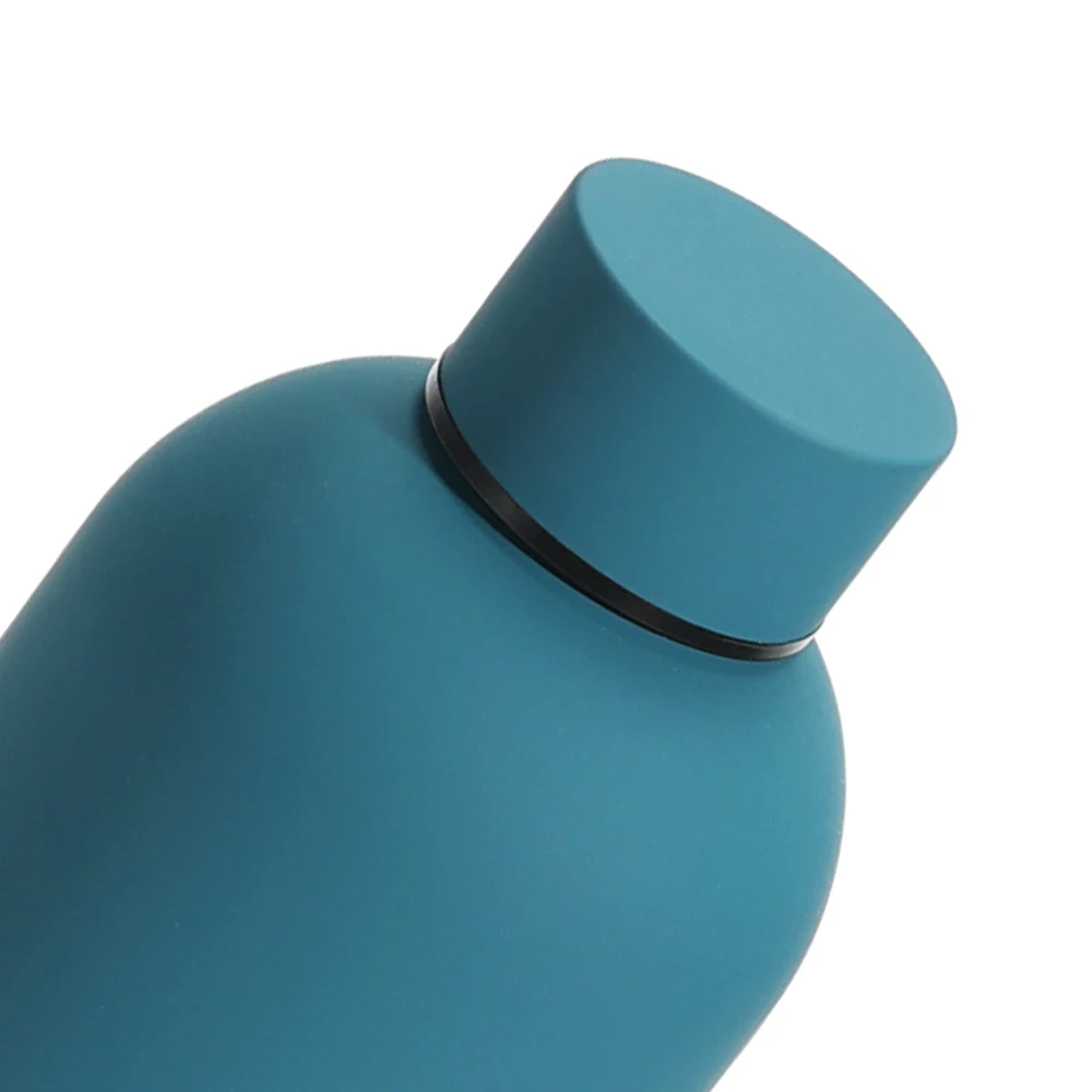 Stock Color Mix Custom Logo Vacuum Bottle 500ml Rubber Hot Water Bottle Office Sports 12Hours Thermos