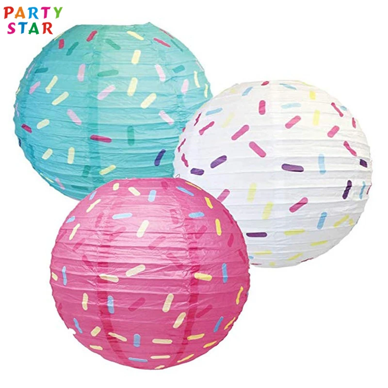 Wholesale Wedding Birthday Party Holiday Hanging Ornaments Confetti Paper Lanterns Lampshade