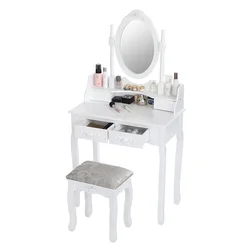 Hot sale Modern Hotel Apartment Makeup Vanity Cosmetics Desk Dressing Table With Mirror