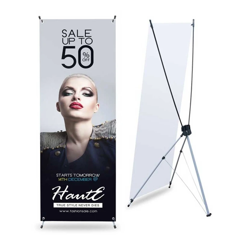 Wholesale Korean Style Exhibition Good Digital Stands Iron Advertising X Banner Display Stand
