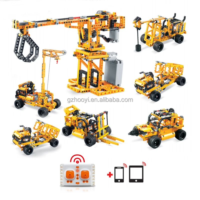 RC Construction Truck Toy MOC Remote Control Block Building Trucks APP STEM Building Constructor